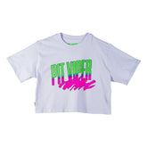 White Artificial Crop Tee